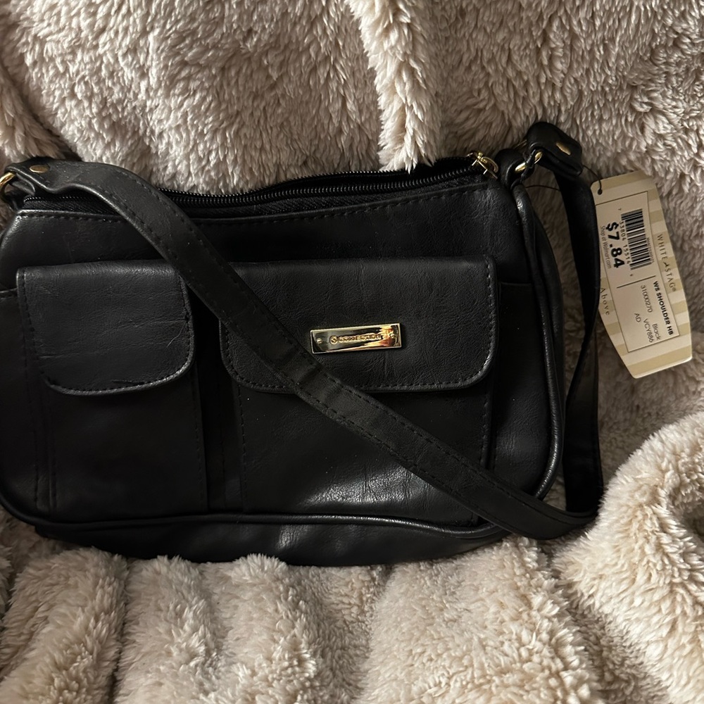 BNWT small black White Stag purse